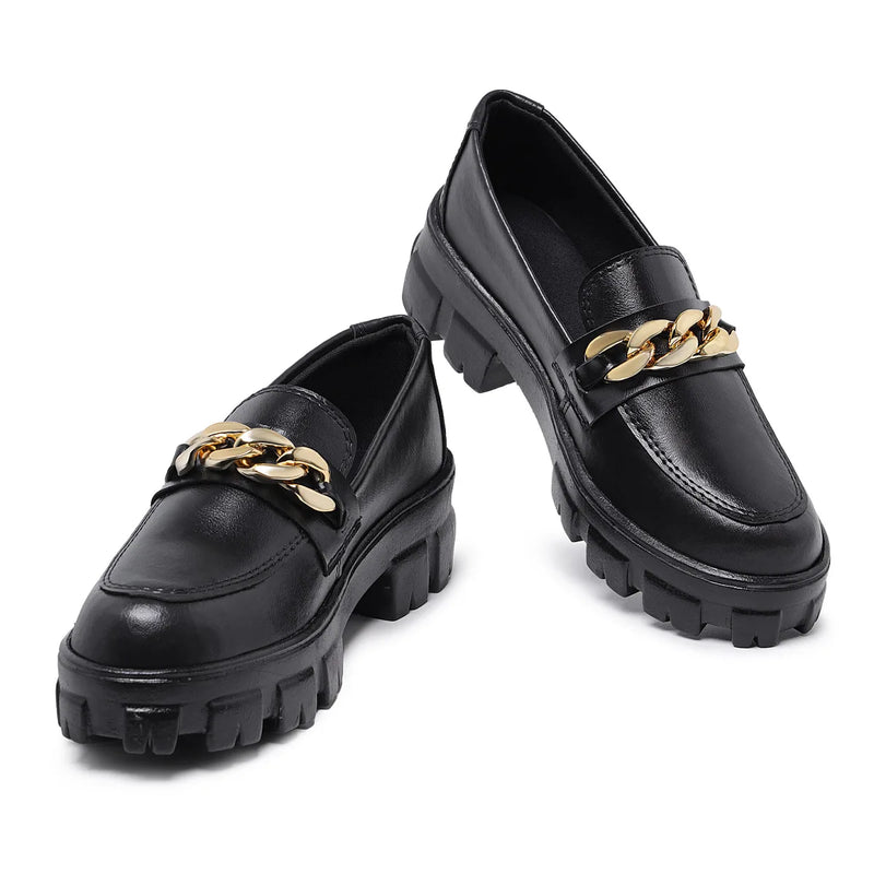 Mocassim Com Solado Tratorado Feminino Oxford. LUXURY