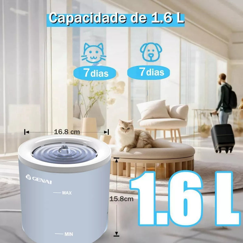 Filtro de Fonte de Água Ultra Silencioso para Gatos