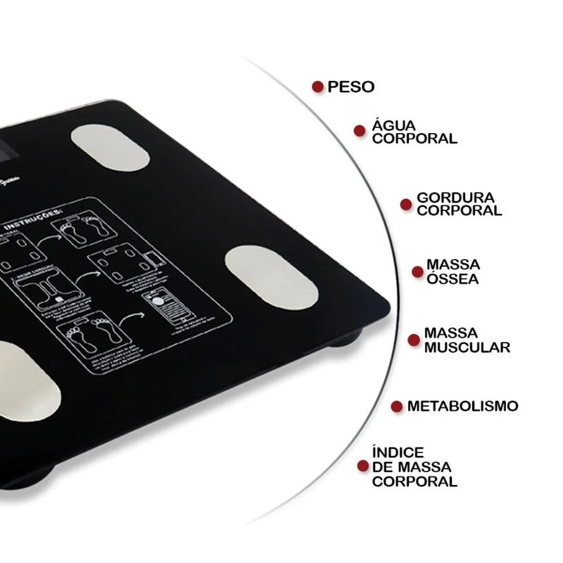 Balança De Bioimpedância Corporal -[Bluetooth]